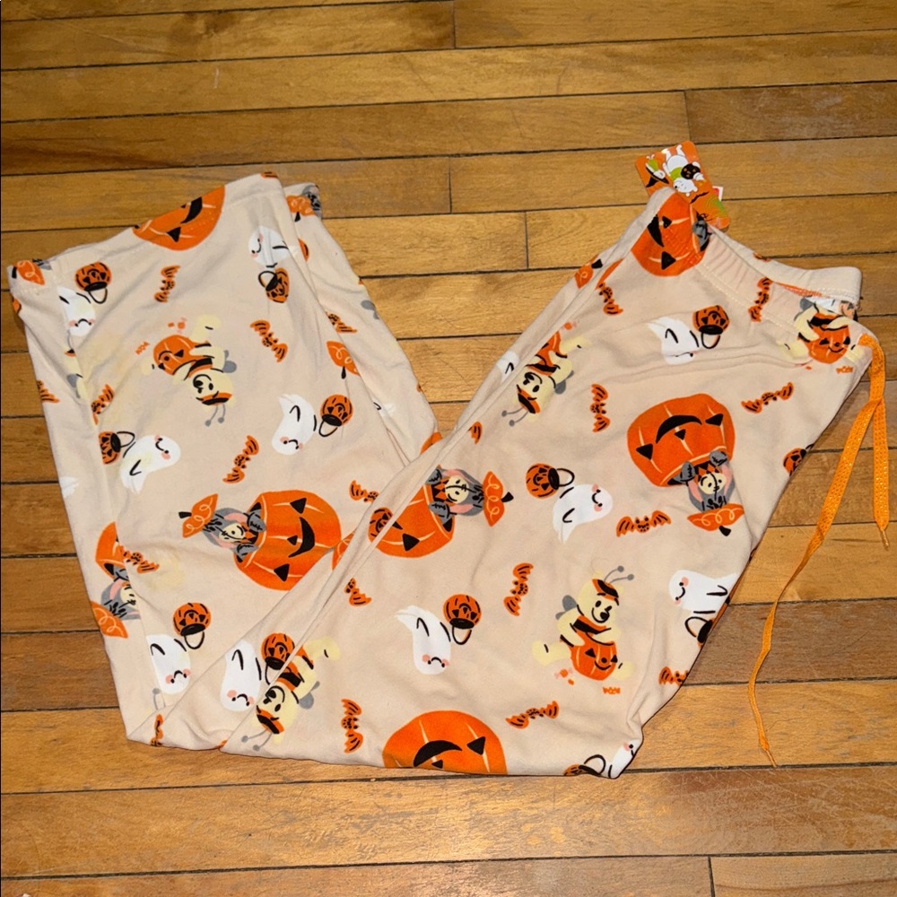 Disney Winnie the Pooh Orange and White Pajama Pants